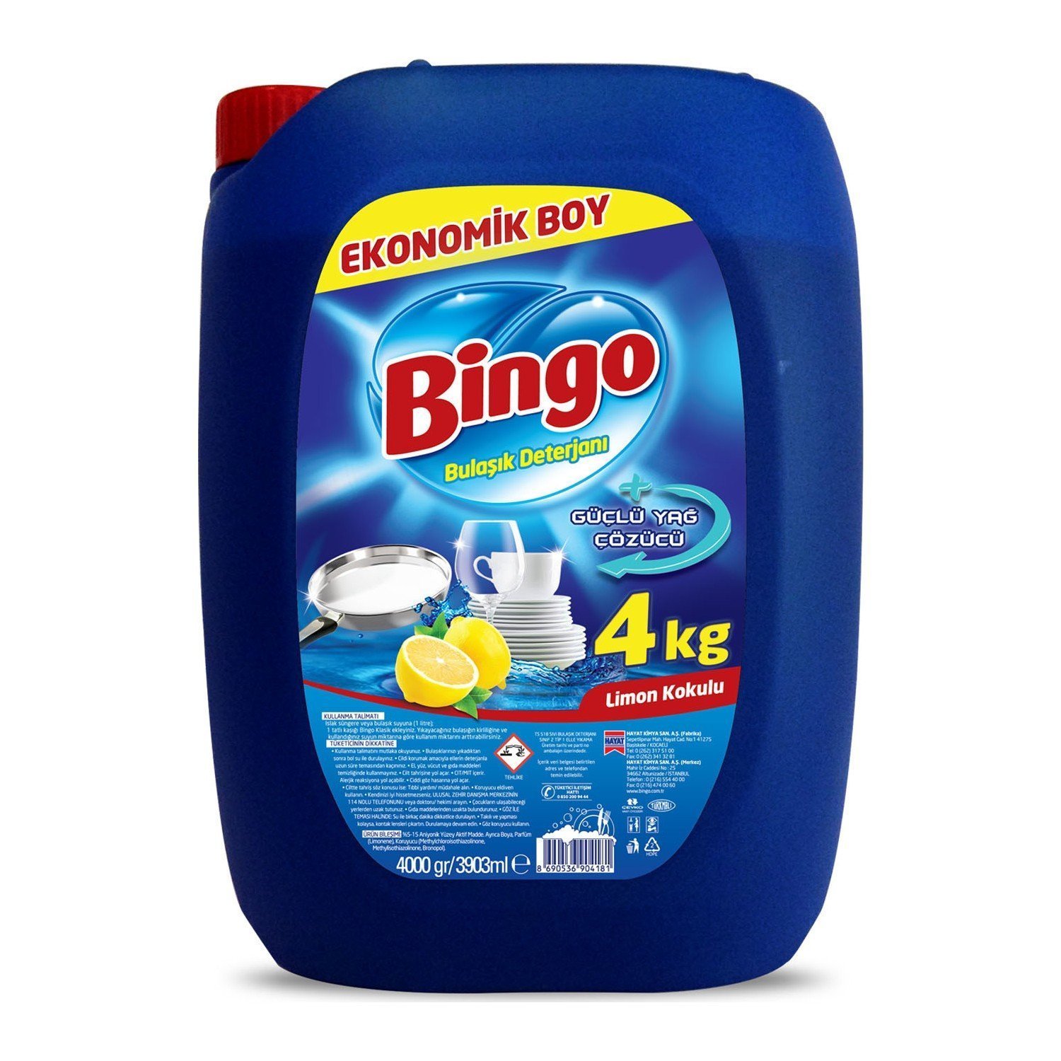 Bingo Elde Sıvı Bulaşık Deterjanı 4 Kg