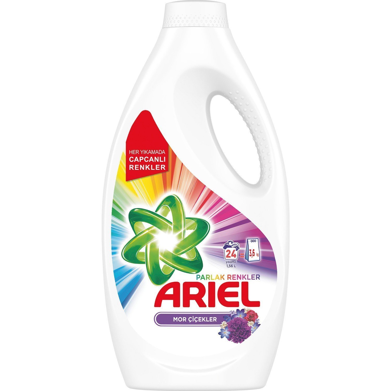Ariel 24 Yıkama Sıvı Çamaşır Deterjanı Mor Çiçekler